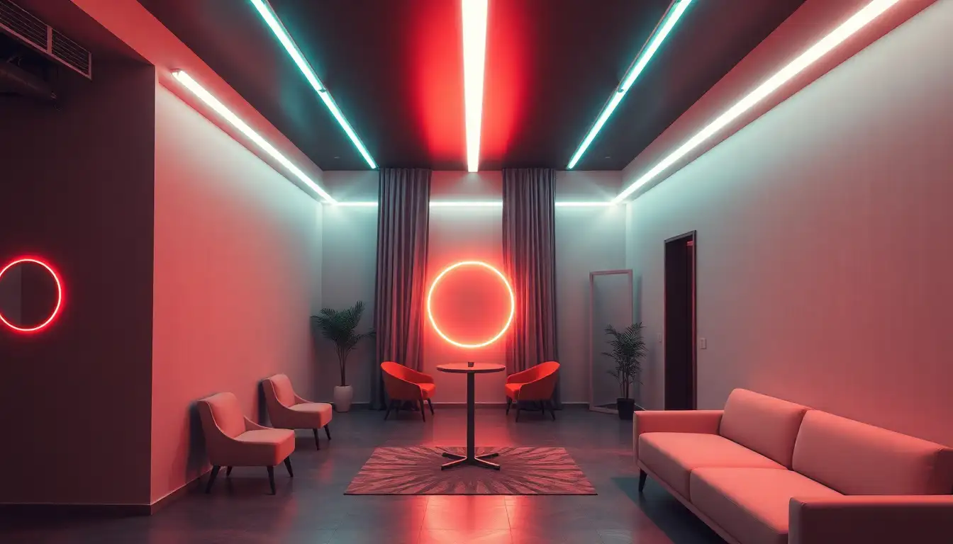 11. Neon and LED Accents