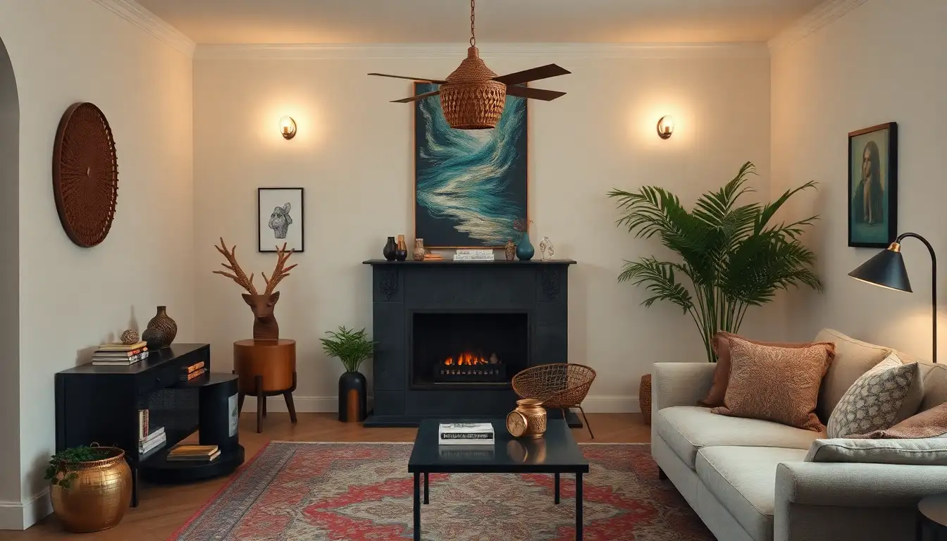 7. Eclectic Accessories and Decor