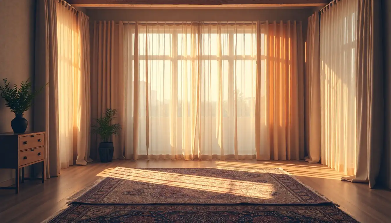 9. Rugs and Curtains: Enveloping with Warmth
