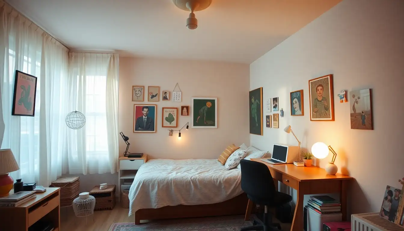 11 Dreamy Dorm Room Aesthetic Looks That TikTok is Obsessed With 11 Artsy dorm room with creative decor