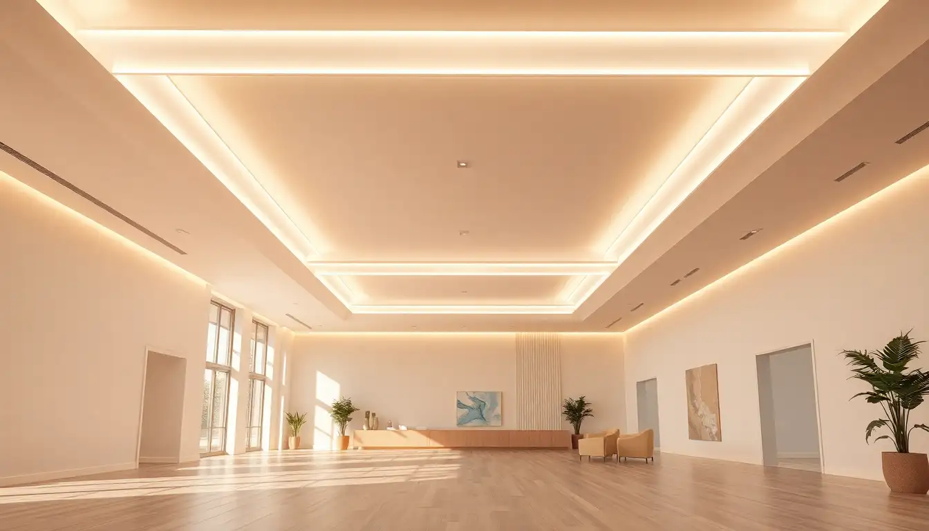 11 Chill Aesthetic Room with LED Lights Vibes for Ultimate Relaxation 6 Atmospheric LED ceiling installations in a room