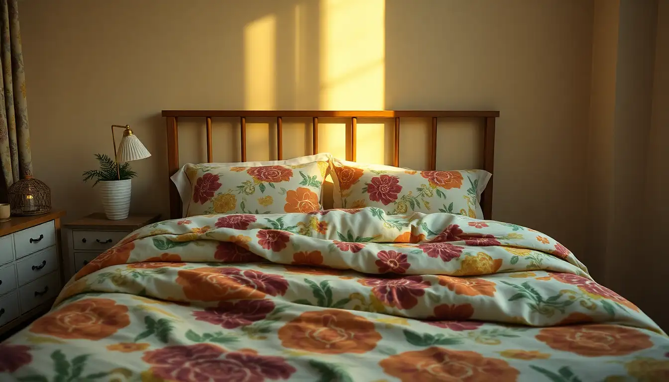 11 Timeless 80s Bedroom Aesthetic Style Ideas You'll Love Today 7 Bold patterns on vintage 1980s bedding