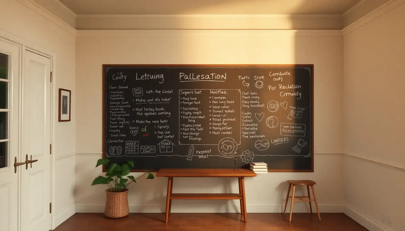 11 Aesthetic DIY Room Decor Ideas for a Beautiful Pinterest-Worthy Space 8 Chalkboard wall for personalized room decor