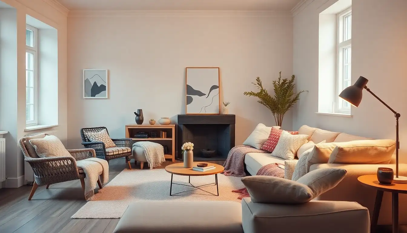 7 Danish Pastel Bedroom Ideas for a Serene Space 12 Cozy lounge with pastel throws and pillows