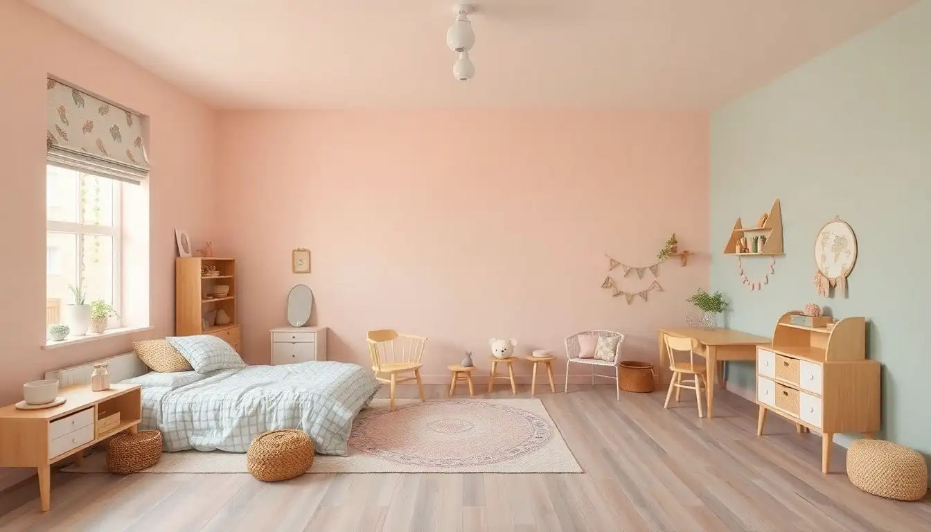 7 Danish Pastel Bedroom Ideas for a Serene Space 5 Danish pastel kids' room with calming hues