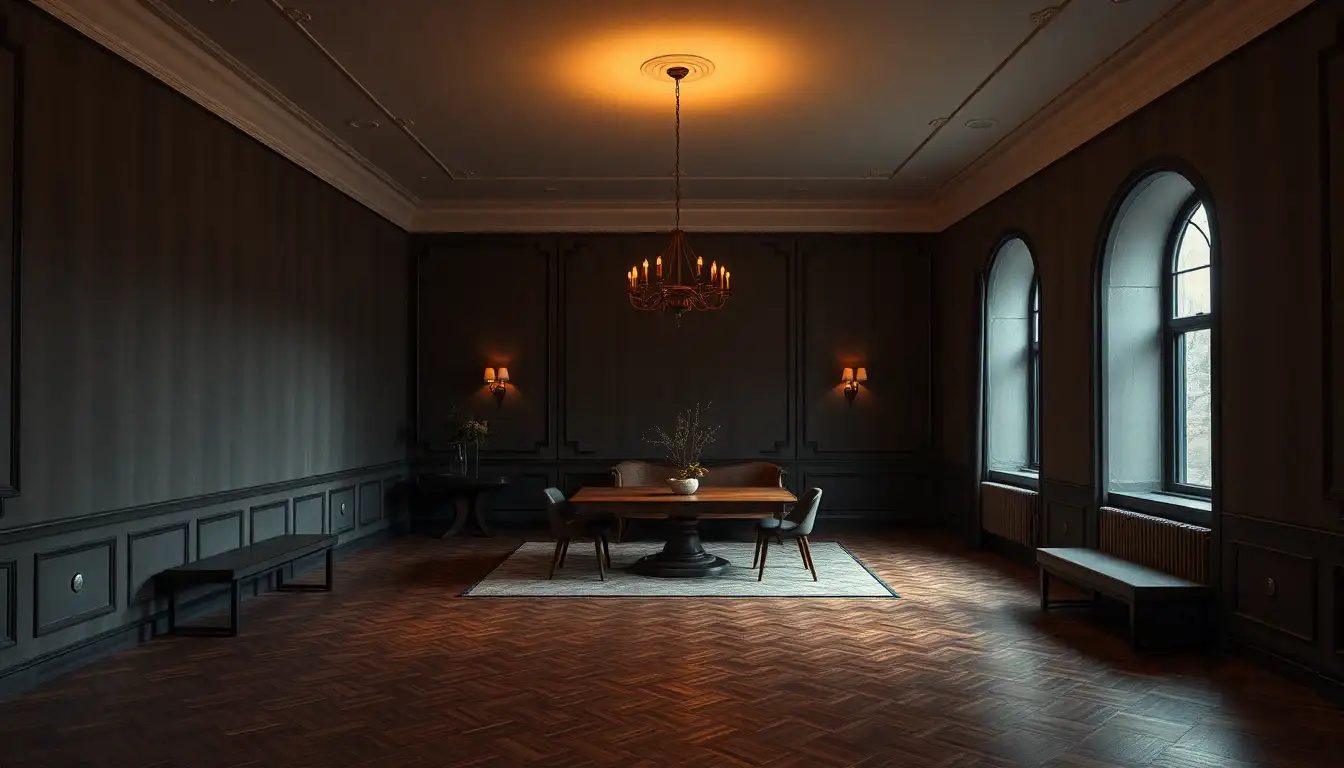 13 Pinterest Aesthetic Room Ideas to Transform Your Space 12 Dark-tough room with dramatic lighting