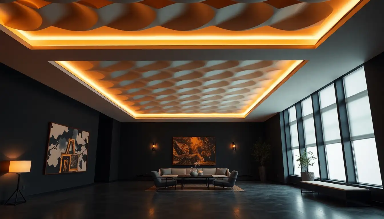 Detailed view of 7. Wall and Ceiling Design in Black Rooms for black aesthetic room