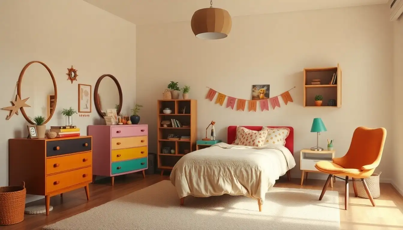 Kidcore Bedrooms - 11 Ideas to Spark Creative Joy 6 Eclectic furniture in kidcore room