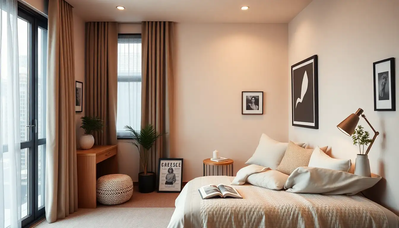 11 Dreamy Dorm Room Aesthetic Looks That TikTok is Obsessed With 15 Elegantly designed dorm room corner with textures