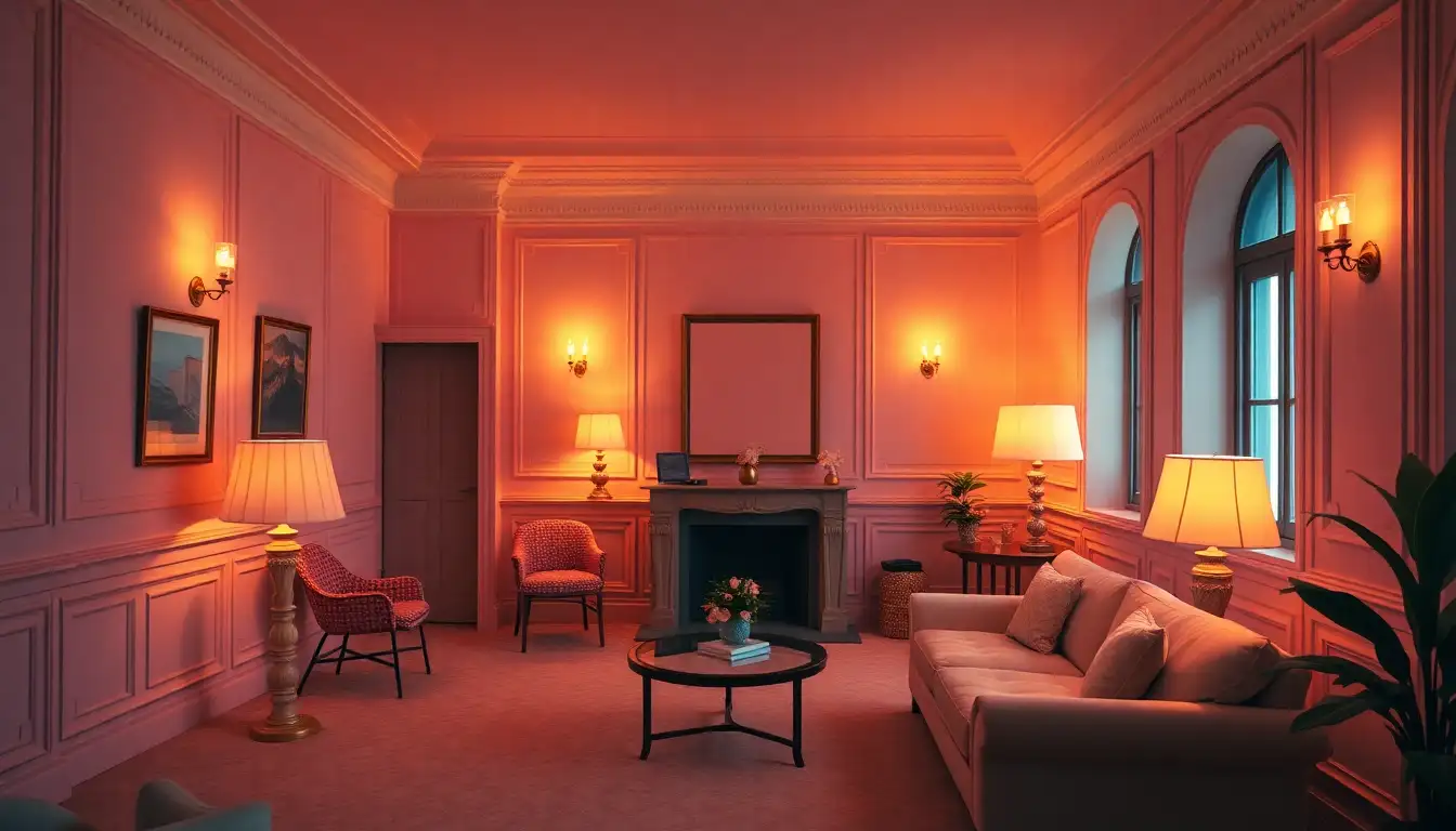 9 Pink Preppy Room Ideas to Refresh Your Space 2 Elegantly lit pink preppy room; preppy lighting for rooms