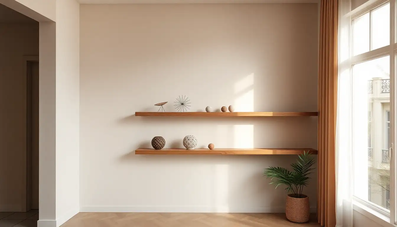 11 Aesthetic DIY Room Decor Ideas for a Beautiful Pinterest-Worthy Space 5 Floating shelves DIY room decor