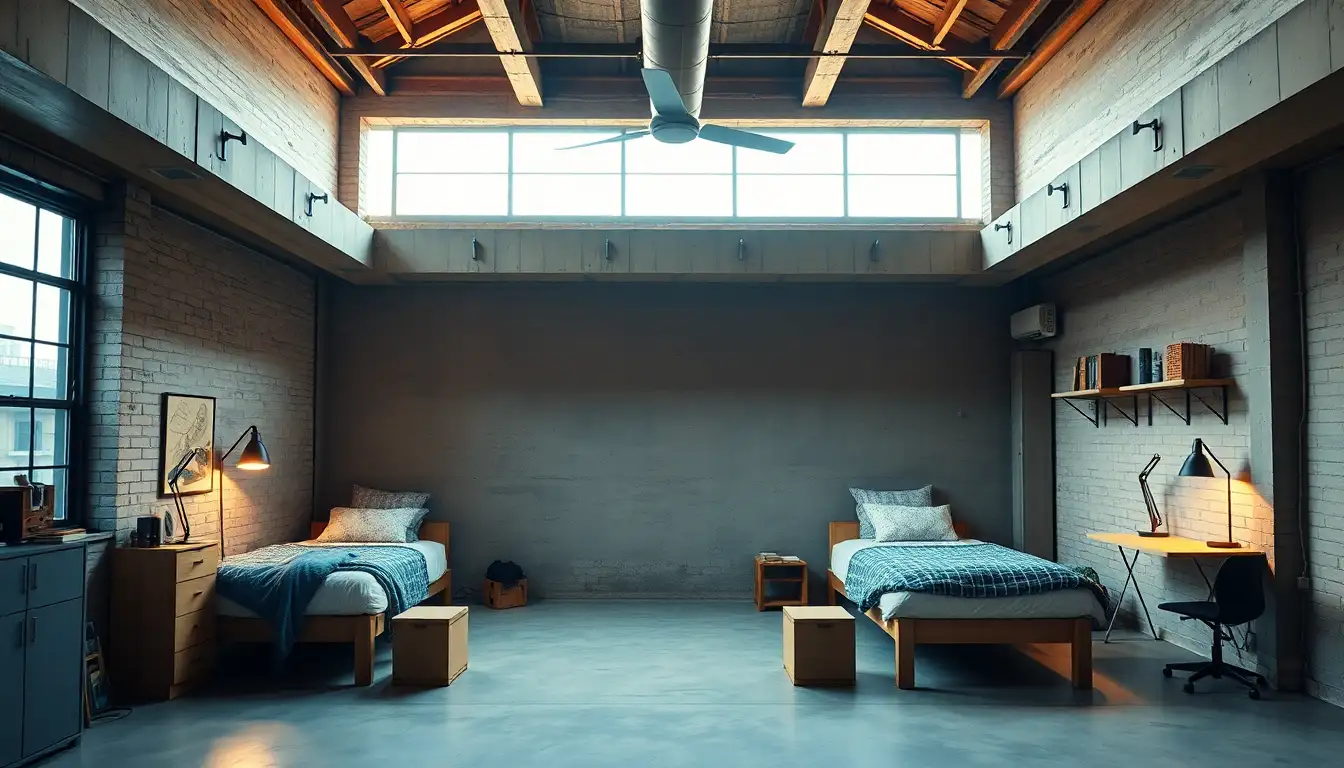 11 Dreamy Dorm Room Aesthetic Looks That TikTok is Obsessed With 9 Industrial dorm room with contemporary flair