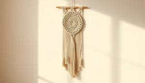 Macramé wall hanging aesthetic room decor