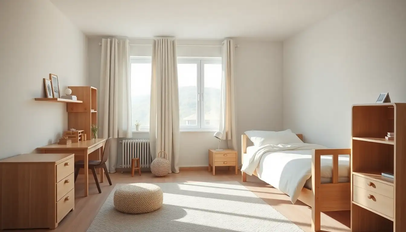 11 Dreamy Dorm Room Aesthetic Looks That TikTok is Obsessed With 2 Minimalist Scandinavian dorm room design