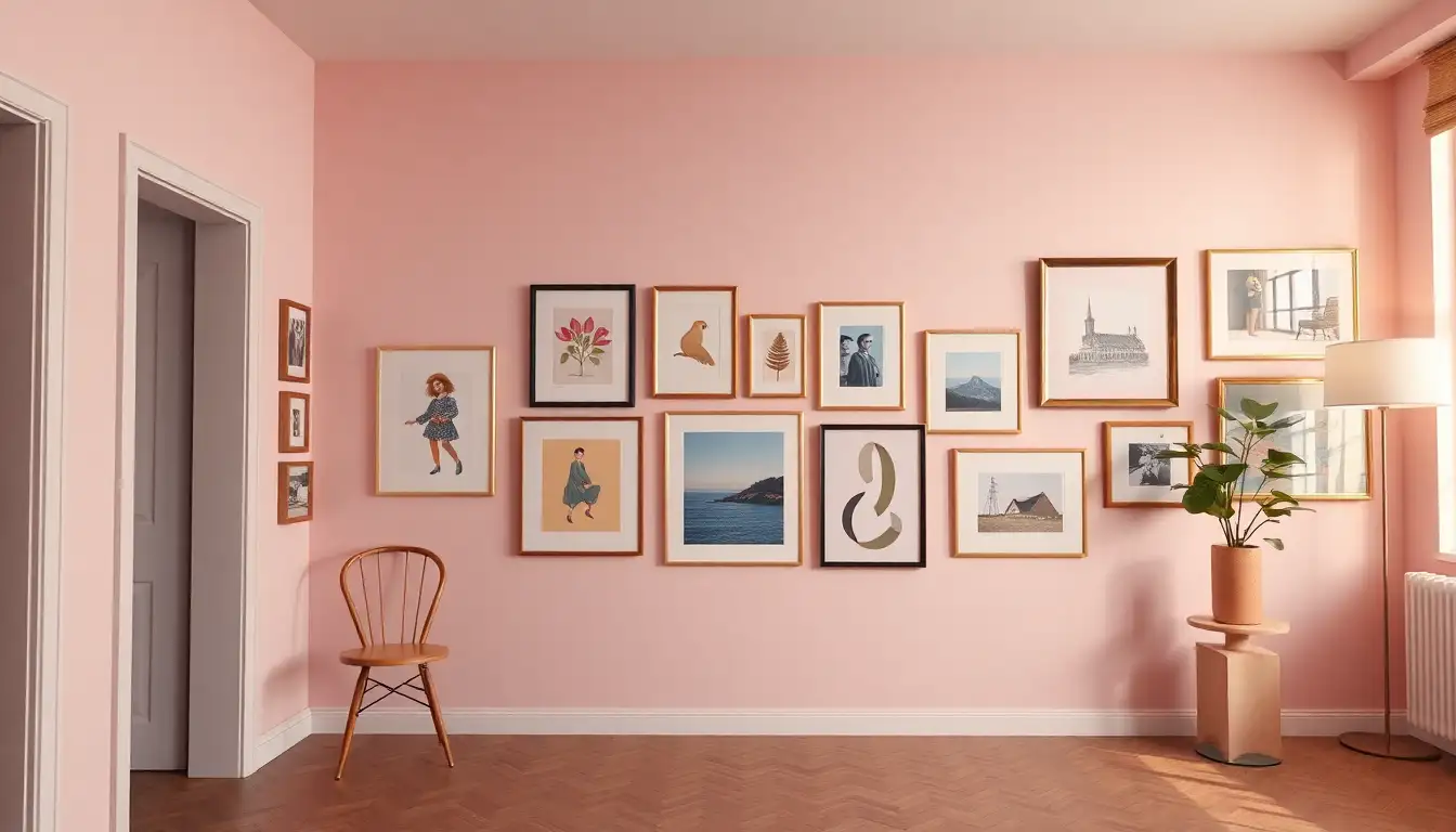 9 Pink Preppy Room Ideas to Refresh Your Space 1 Preppy wall art with pink tones; stylish preppy wall design