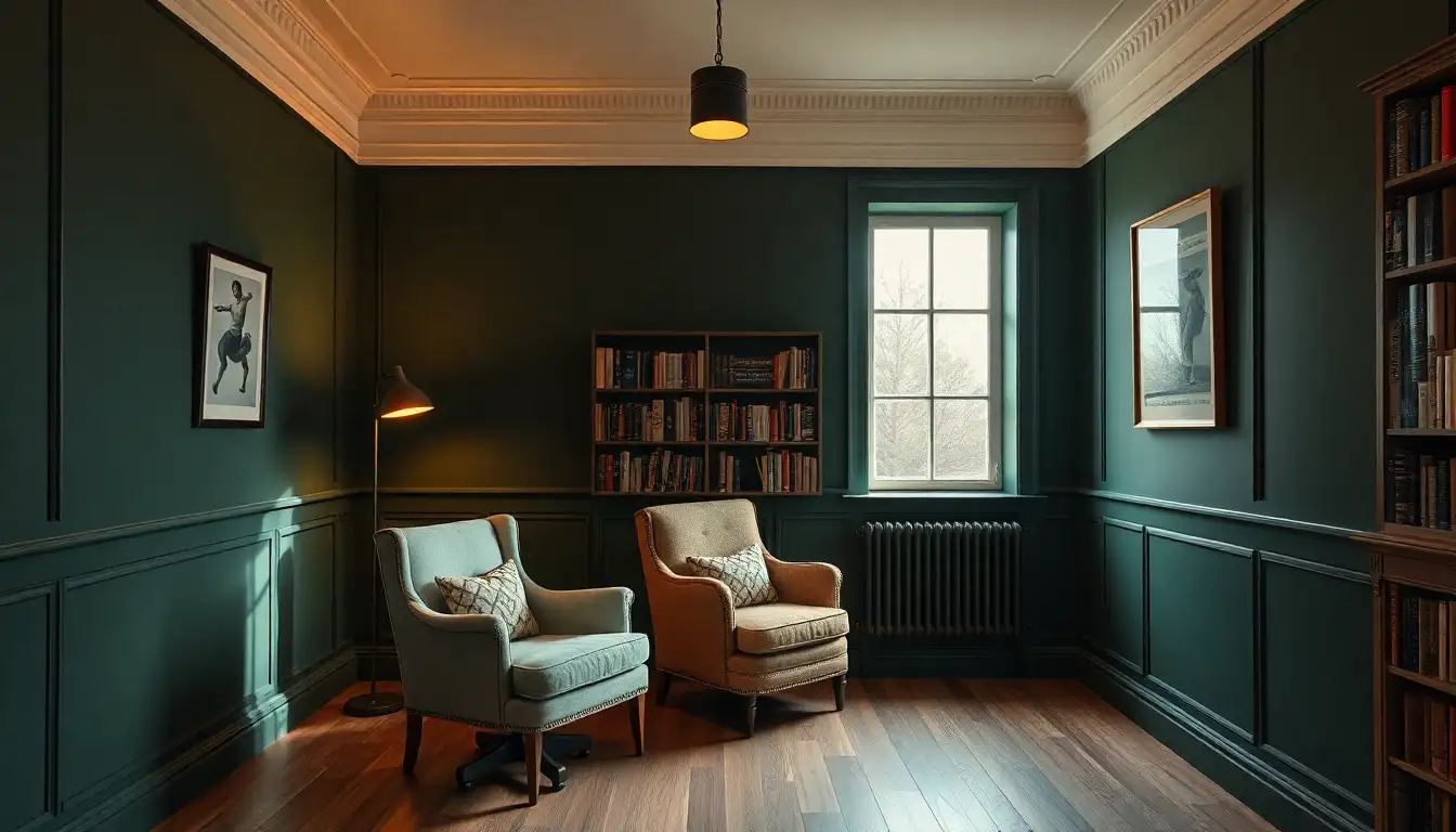 dark green room aesthetic