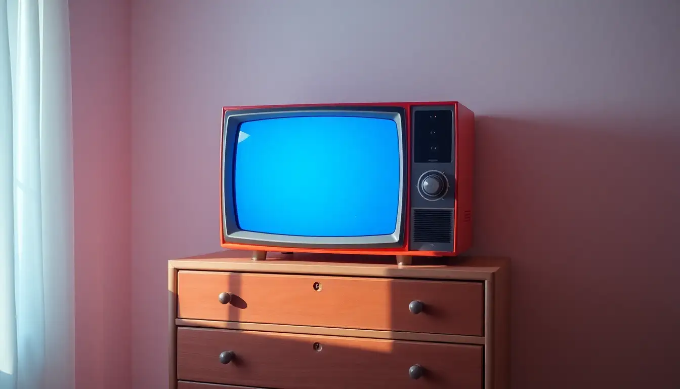 11 Timeless 80s Bedroom Aesthetic Style Ideas You'll Love Today 8 Retro TV in 80s-style bedroom setup