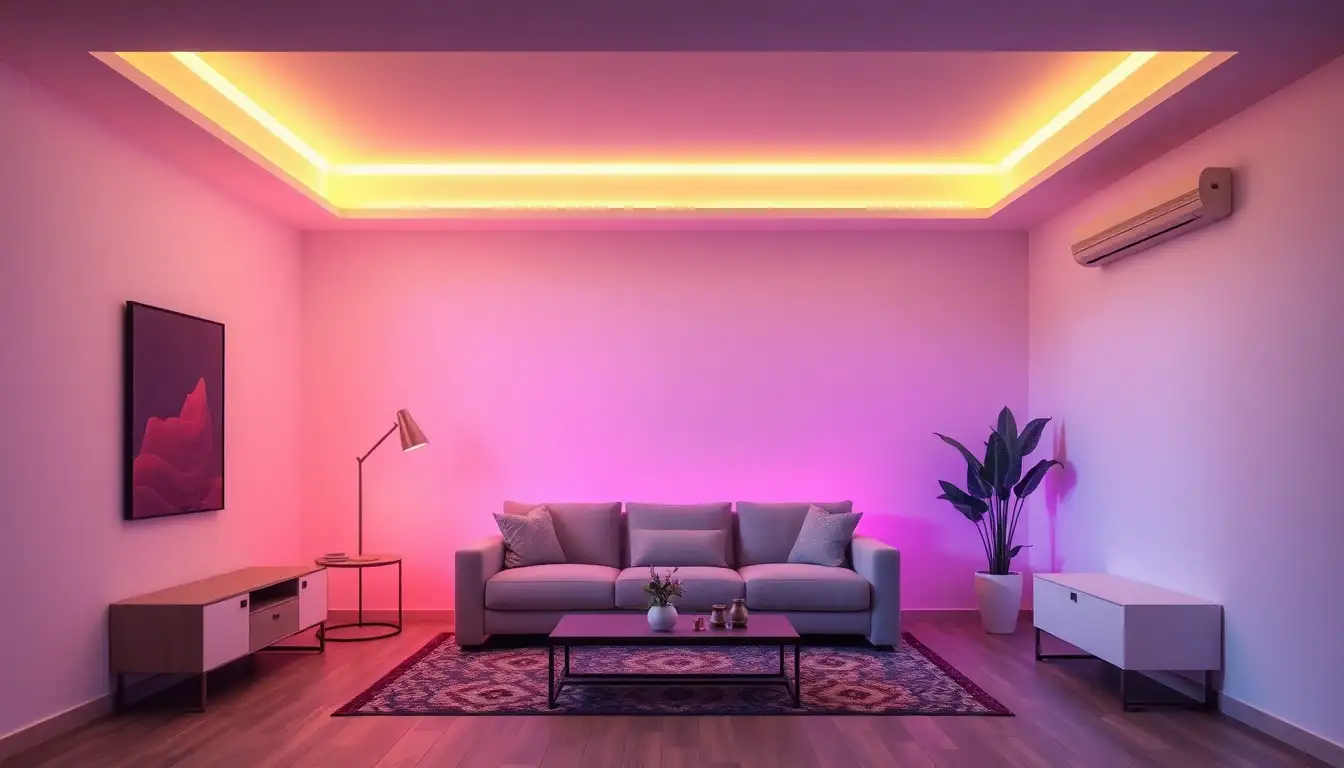 11 Chill Aesthetic Room with LED Lights Vibes for Ultimate Relaxation 8 Room with color harmonized LED lighting
