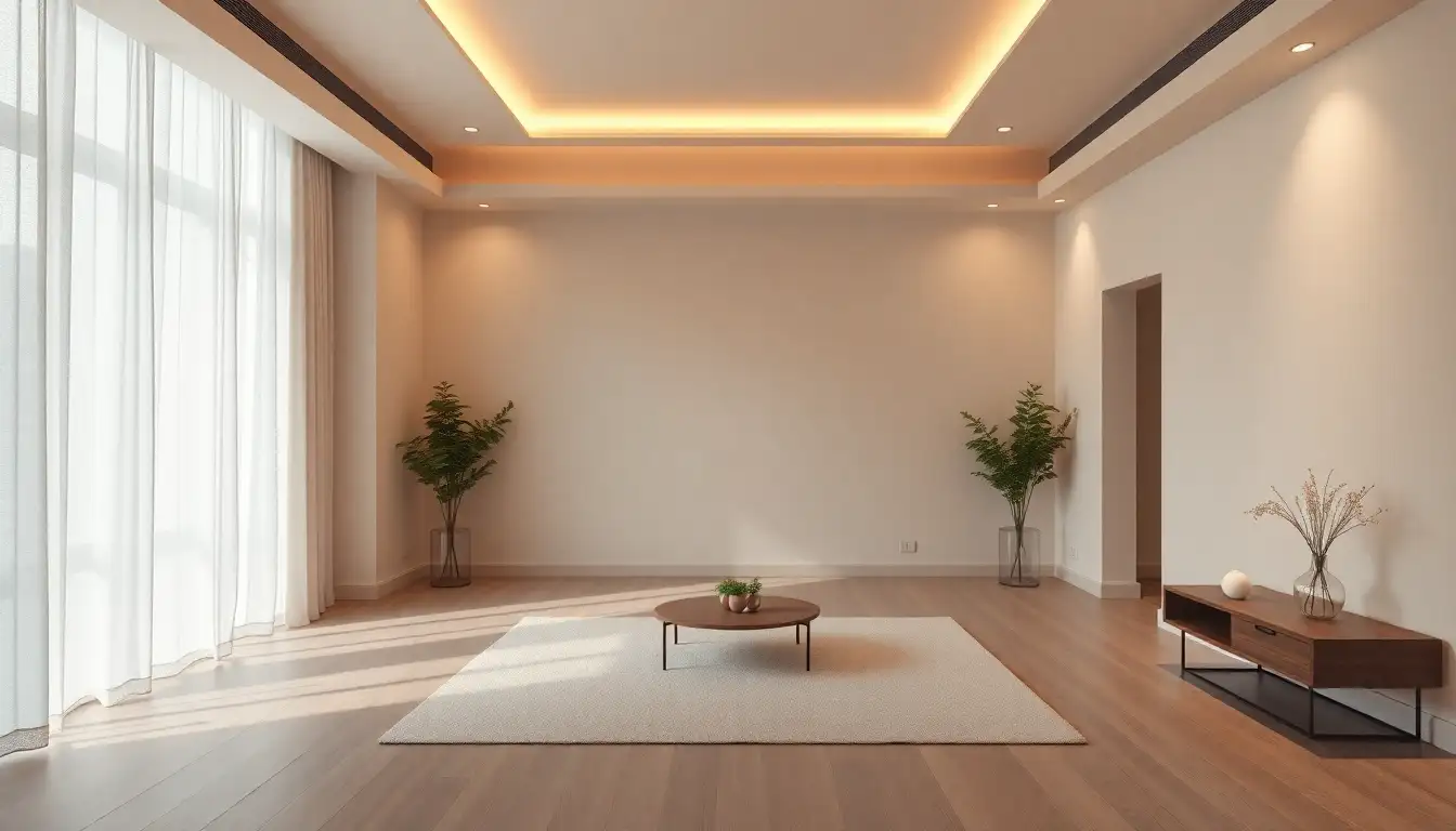 Room with smart lighting to create quiet vibes
