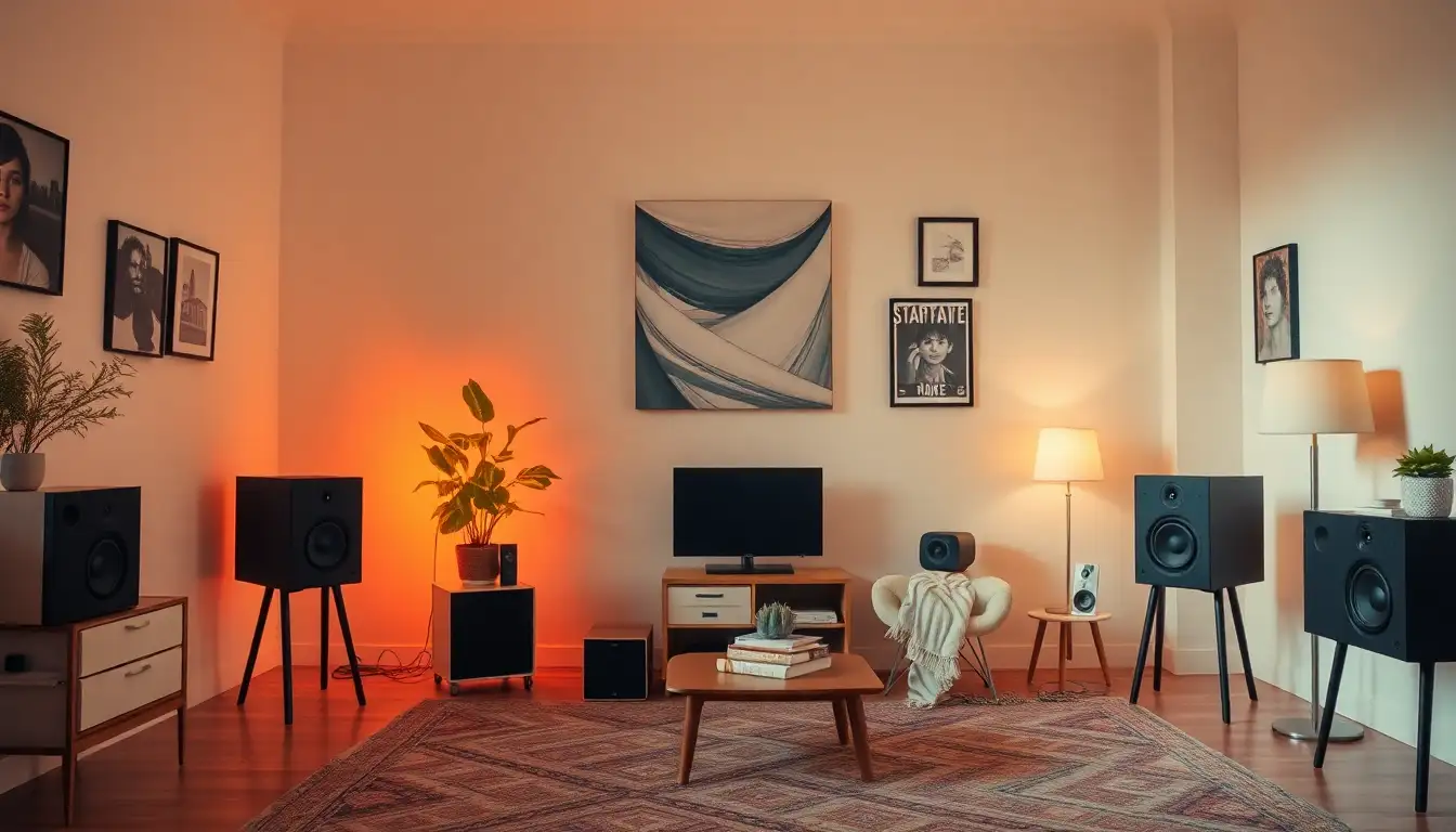 7 Emo Room Aesthetic Ideas to Transform Your Dark Space 7 Speakers in emo room setting