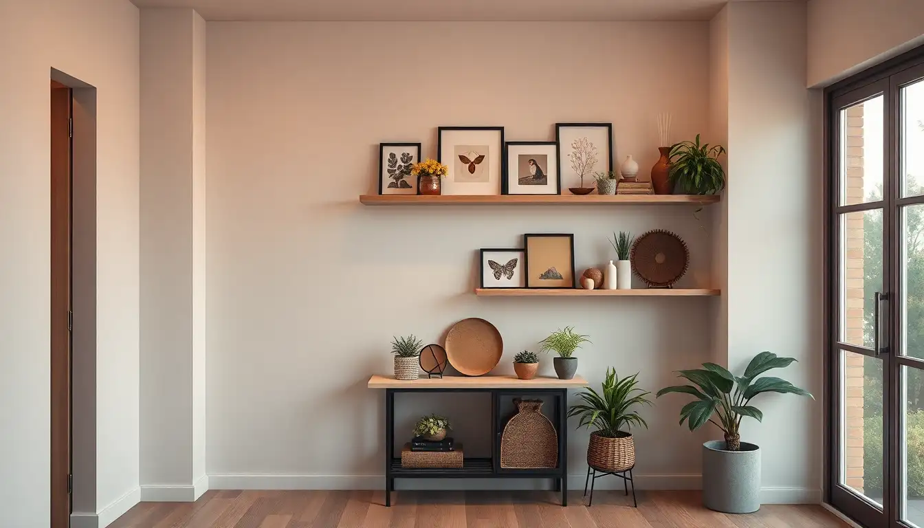 Wall and shelf decor in a chill aesthetic