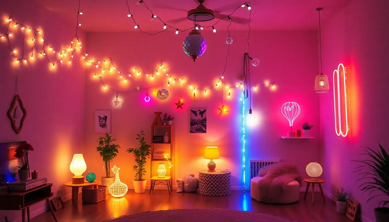 Kidcore Bedrooms - 11 Ideas to Spark Creative Joy 7 Whimsical lighting options in a kidcore room
