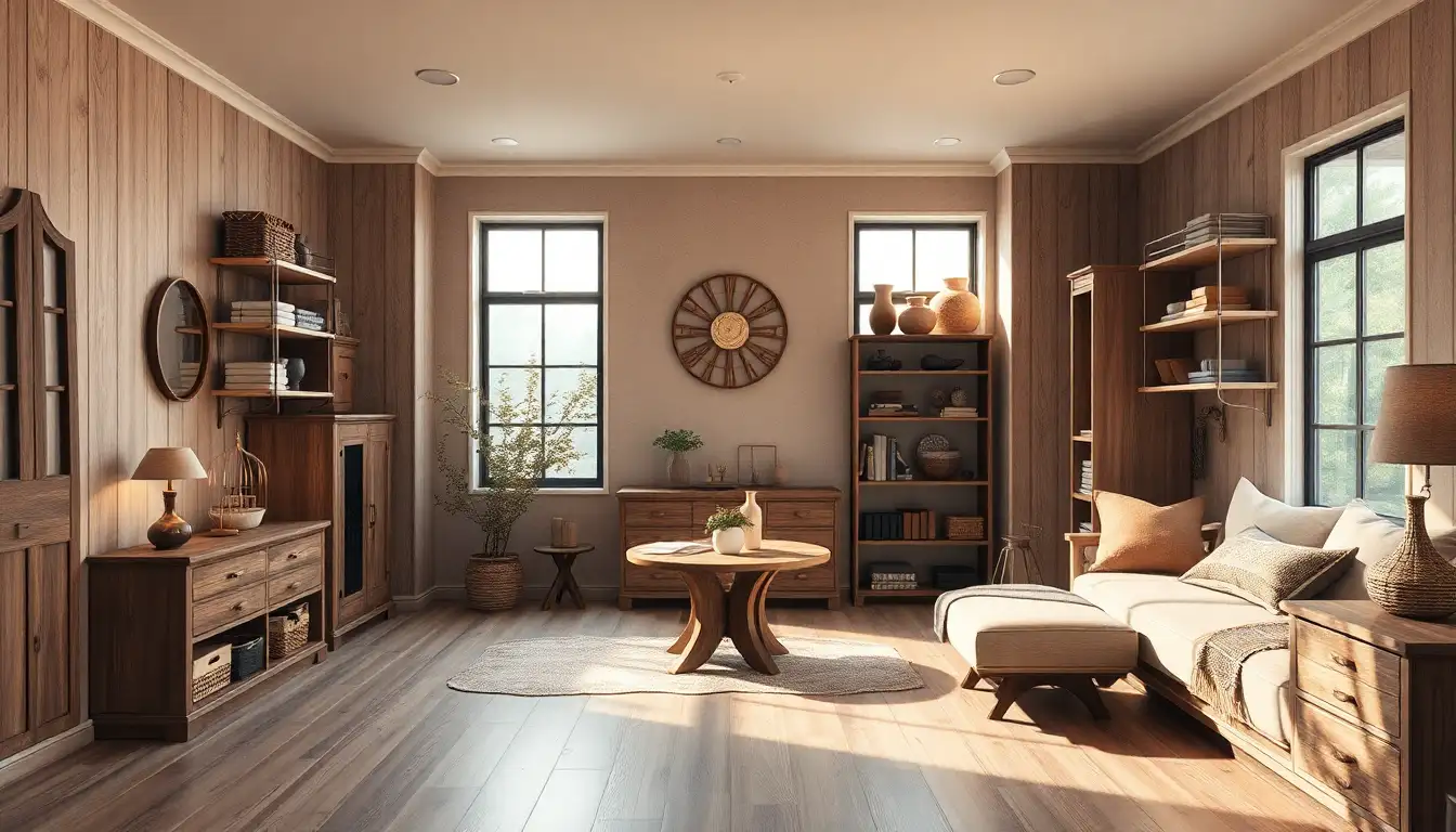 Custom storage solutions organized in a stylish room setting.